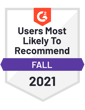 users most likely to recommend fall 2021